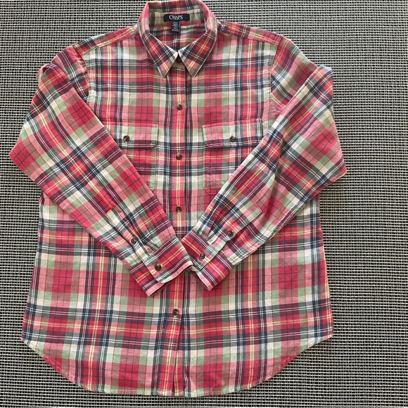 Chaps 100% Brushed Cotton Shirt - Picture 2 of 9